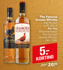  famous grouse whisky 1 7 18 matte egrouse smoky black blended scotch scotland flessen fles liter 