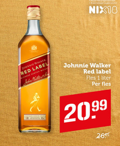  johnnie walker whisky 1 18 25 jaar legitimatie alcohol nix18 red label blended scotch john walkers fles liter established 