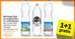  1 2 royal club crystal clear literflessen sparkling citroen flessen varieeren co suiker tonic classic perzik cd 