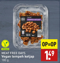  14 180 meat free days tempeh ketjap 100g eiwitten label 