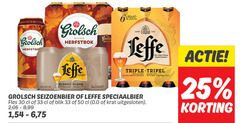  leffe grolsch blikjes bier speciaalbieren 25 30 33 50 vakmanschap le rijke herfstbok rijk 6 blonde blond akc 8 5 anno belge belgisch abdijbier triple tripel aux puissantes ongefilterd toetsen speciaalbier fles blik 0.0 krat 2 99 1 