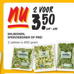  sperziebonen snijbonen 2 5 350 400 prei zakken jumbo gebroken wokken gesneden din min 