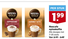  nescafe oploskoffie 8 10 gold stuk cappuccino caramel latte mix ingredient kopjes natuurlijke afkomst blend with sourced ingredients doosjes stuks 