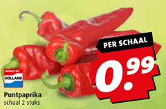  paprika 2 holland puntpaprika schaal stuks 