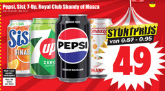  pepsi 7-up sisi royal club frisdrank cola 7 33 96 up shandy maaza blik zero sugar taste refreshing lemon lime aux fruits sis sinas stuks 