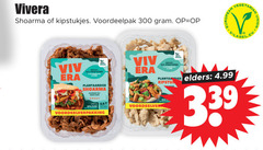  15 300 vegetarian vivera shoarma kipstukjes plantaardige proteine label open elders voordeelverpakking 