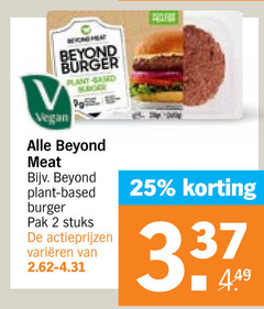  vegetarisch 2 25 beyond burger plant bad meat based pak stuks varieeren 