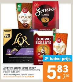  douwe egberts senseo l or koffiebonen ijskoffie oploskoffie koffiecups koffiepads koffie 2 20 36 250 ice cappuccino classic aluminium capsules espresso coffee pads caramel latte proton aroma rood snelfiltermaling pakken m.u.v stuks varieeren 2e halve 