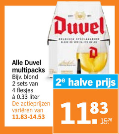  duvel speciaalbieren 2 4 multipacks blond liter varieeren 2e halve 