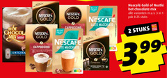  nescafe oploskoffie 1 2 3 10 hot chocolade mix nestle gold cappuccino sans latte macchiato share origina espresso intense aroma chocolate pak stuks 3.99 