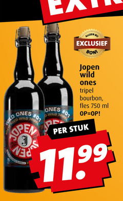  jopen speciaalbieren 750 wild open bon tripel bourbon fles ml stuk 