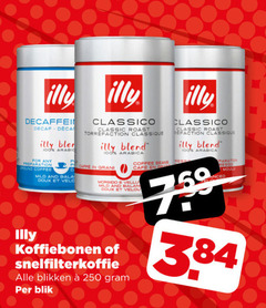  illy koffie koffiebonen 100 250 decaf arabic for preparation ground coffee classico classic roast classique blend arabica caffe gram mild and doux velo beans cafe snelfilterkoffie blikken blik moulu 