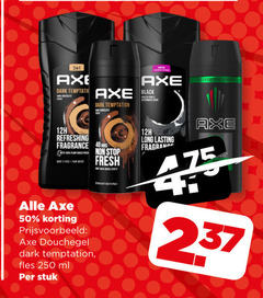  48 50 250 axe for longer dark black temptation dire refreshing fragrance body face hair wash douchegel fles ml stuk stop fresh bodyspray scent lasting 