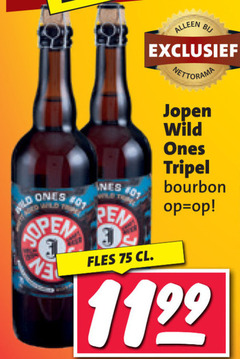  jopen speciaalbieren wild tripel bourbon and open thing pen fles 