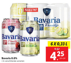  bavaria alcoholvrij bier familie vrij jaar eerst lieshout zuiver fruity lemon lime rose 0.0 ginger flavour 33 l 