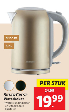  1 7 l silvercrest silver crest waterkoker waterstandindicator uitneembare kalkfilter stuk 