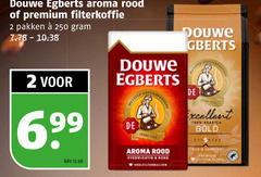  douwe egberts koffie 2 100 250 aroma rood premium filterkoffie pakken 69 kilo meester branders joline evenwichtig rond excellent gold 