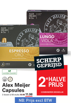  alex meijer koffiecups 2 50 co. excellent quality aluminium capsules espresso lungo eerlijke dozen stuks scherp geprijsd eerlijk combineren 