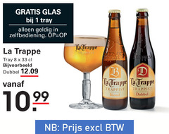  la trappe speciaalbieren 1 8 33 glas tray zelfbediening trappen dubbel trappist b blond 