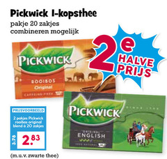  pickwick thee 2 20 kopsthee pakje zakjes combineren rooibos original caffeine free halve blend zwarte english toys natural 