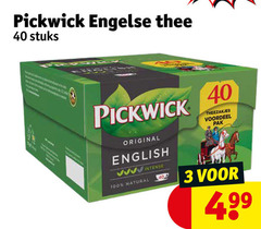  pickwick thee 3 40 100 engelse stuks original english theezakjes voordeel pak intense natural 