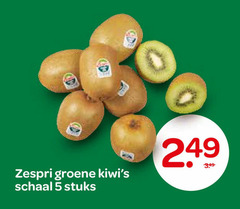  zespri kiwi 5 groene schaal stuks 