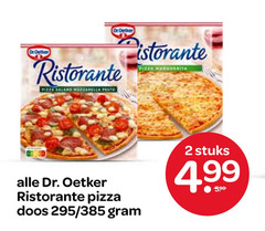  dr oetker diepvriespizza 2 ristorante stuks dr. pizza doos 