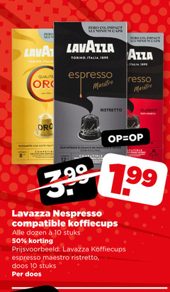  lavazza koffiecups 10 12 50 100 zero torino italia co impact aluminium caps qualita elegante 8 15 le machines espresso maestro ristretto intense elegance chocolate notes intensity dark compatible classico arabica 3.99 nespresso dozen stuks doos 