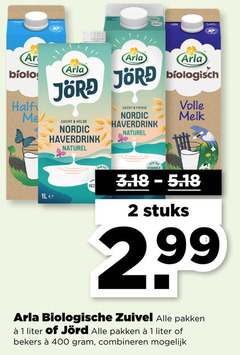  arla zuivel melk 1 2 400 biologisch zacht milde nordic haverdrink naturel frisse vitamine volle stuks biologische pakken liter bekers combineren 