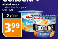  almhof kwark 2 bekers 450 500 kilo v.a. feel good volle perzik 