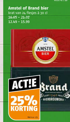  brand amstel krat bier 24 25 30 1870 liter v.a. bierbrouwerij 