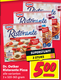  dr oetker diepvriespizza 3 10 500 dr.oetker ristorante pizza mozzarella nuova ricetta pomodori pesto ole olive score b dr. stuks 