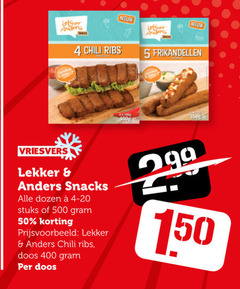  frikandellen snacks 4 5 50 350 400 500 chili ribs vriesvers dozen stuks doos 