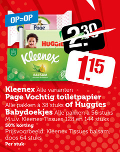  kleenex huggies billendoekjes vochtig toiletpapier 50 64 128 page balsem aloe vera vitamin pakken stuks babydoekjes tissues doos stuk 