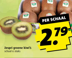  kiwi 6 zespri groene schaal stuks 