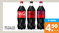  coca-cola cola 2 150 coca literflessen cherry zero sugar original taste refreshing calories stuks 