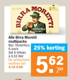  birra moretti blikjes bier 6 25 large multipacks pack liter varieeren 