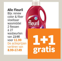  fleuril wasmiddel 1 2 27 color vloeibaar flessen wasbeurten varieeren 