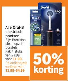  braun oral-b electrische tandenborstel opzetborstel 3 4 18 50 100 oral b pro cross action elektrisch poetsen precision clean opzet borstels pak stuks varieeren 