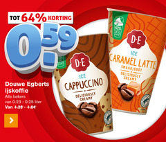  douwe egberts ijskoffie 40 64 bekers 0.25 liter less plastic ice cappuccino creamy people caramel latte nature coffee 