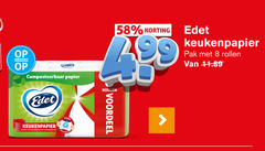  edet keukenpapier 8 30 composteerbaar papier minder verbruik absorberend pak rollen voordeel 