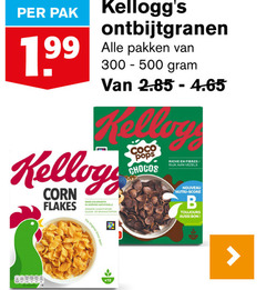  300 500 pak ontbijtgranen pakken kellog corn flakes sans colorants aromes artificiels kunstmatige kleur smaakstoffen original since coco pops chocos riche rijk vezels nouveau nutri score b toujours bon 