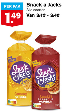  snack a jacks rijstwafels 10 30 128 pak soorten nutri score new recipe snack-a-jacks cake cheeky cheese flavour smokey barbecue paprika 