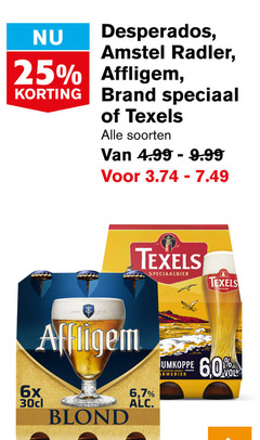  brand amstel affligem texels speciaalbieren 25 desperados radler soorten hall speciaalbier anno 6 donker 6x blond 7 