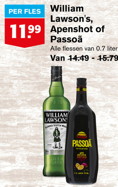  william lawsons passoa whisky likeur 17 fles apenshot flessen liter distilled aged bottled scotland lawson blended scotch distillers passion drink with natural visage fruit liqueur 