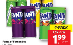  fernandes fanta frisdrank 4 250 ml sugar fant zero taste pack 