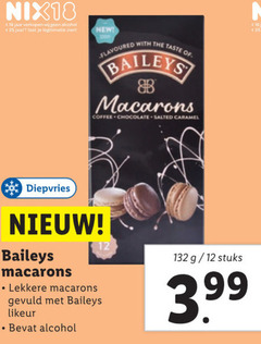  macarons 12 18 25 nix18 jaar alcohol legitimatie new with taste baileys coffee chocolate salted caramel diepvries gevuld likeur stuks 3.99 