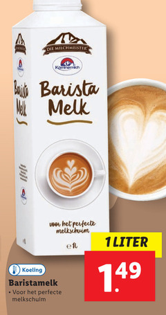  melk 1 barista koeling melkschuim liter 