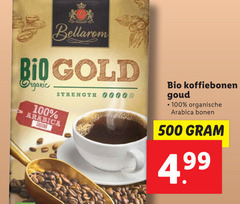  bellarom koffiebonen 100 500 bio gold organic strength arabica ground goud organische bonen 