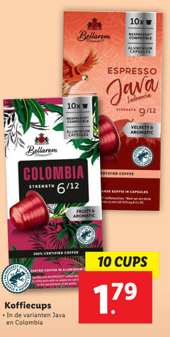  bellarom koffiecups 10 100 10x nespresso compatible aluminium capsules colombia 6 12 strength fruity aromatic espresso indonesia 9 certified coffee velvety people koffie koffiemachines merk derde stiftung co. nature with mac third party to goods java cups 